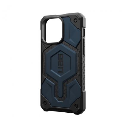 Urban Armor Gear Monarch Pro MagSafe Case - удароустойчив хибриден кейс с MagSafe за iPhone 15 Pro Max (син) 13