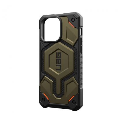 Urban Armor Gear Monarch Pro Kevlar Case - удароустойчив хибриден кейс с MagSafe за iPhone 15 Pro Max (платинен) 13