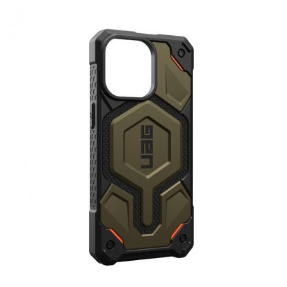 Urban Armor Gear Monarch Pro Kevlar Case - удароустойчив хибриден кейс с MagSafe за iPhone 15 Pro Max (платинен) 14