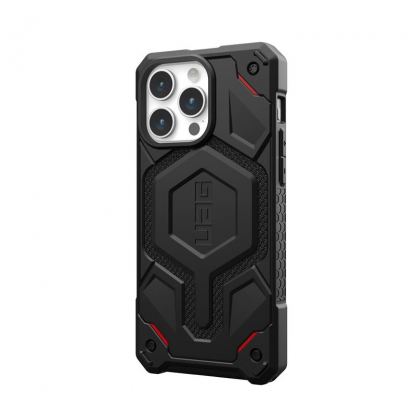 Urban Armor Gear Monarch Pro Kevlar Case - удароустойчив хибриден кейс с MagSafe за iPhone 15 Pro Max (черен-кевлар) 8