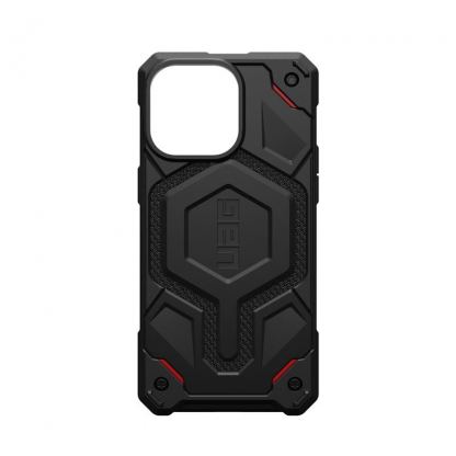 Urban Armor Gear Monarch Pro Kevlar Case - удароустойчив хибриден кейс с MagSafe за iPhone 15 Pro Max (черен-кевлар) 12