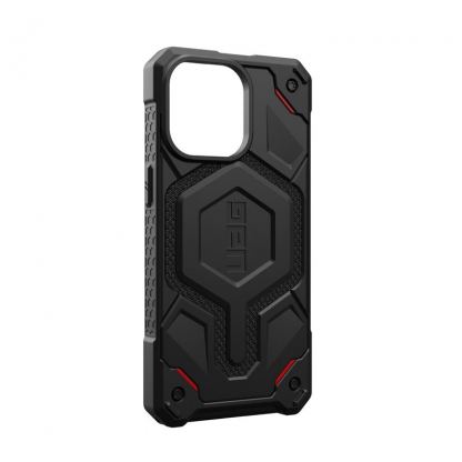 Urban Armor Gear Monarch Pro Kevlar Case - удароустойчив хибриден кейс с MagSafe за iPhone 15 Pro Max (черен-кевлар) 14