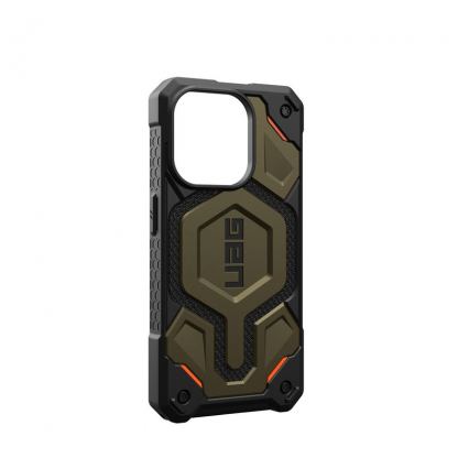 Urban Armor Gear Monarch Pro Kevlar Case - удароустойчив хибриден кейс с MagSafe за iPhone 15 Pro (платинен) 14