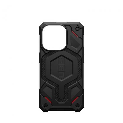 Urban Armor Gear Monarch Pro Kevlar Case - удароустойчив хибриден кейс с MagSafe за iPhone 15 Pro (черен-кевлар) 12