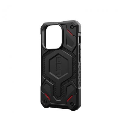 Urban Armor Gear Monarch Pro Kevlar Case - удароустойчив хибриден кейс с MagSafe за iPhone 15 Pro (черен-кевлар) 13