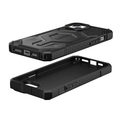 Urban Armor Gear Monarch Pro MagSafe Case - удароустойчив хибриден кейс с MagSafe за iPhone 15 Plus (черен-карбон) 10