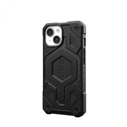 Urban Armor Gear Monarch Pro MagSafe Case - удароустойчив хибриден кейс с MagSafe за iPhone 15 (черен-карбон) 8