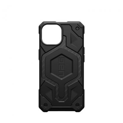 Urban Armor Gear Monarch Pro MagSafe Case - удароустойчив хибриден кейс с MagSafe за iPhone 15 (черен-карбон) 12