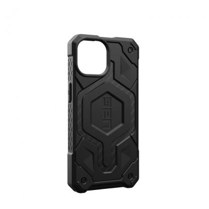 Urban Armor Gear Monarch Pro MagSafe Case - удароустойчив хибриден кейс с MagSafe за iPhone 15 (черен-карбон) 14