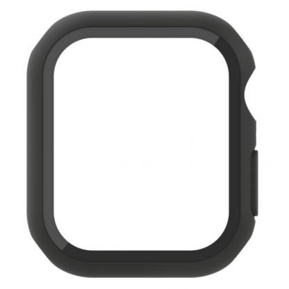 Belkin ScreenForce Bumper and Glass - качествен твърд кейс с вграден стъклен протектор за дисплея на Apple Watch 45мм, Apple Watch 44мм (черен) 2