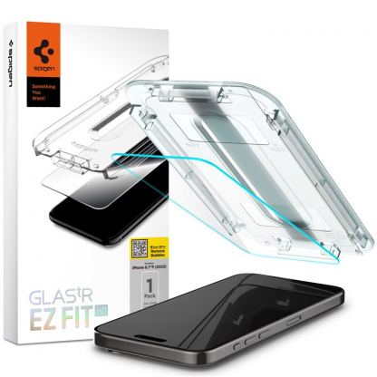 Spigen Glas.tR EZ Fit Tempered Glass - стъклено защитно покритие за дисплея на iPhone 15 Pro Max (прозрачен)