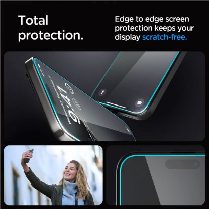 Spigen Glas.tR EZ Fit Tempered Glass - стъклено защитно покритие за дисплея на iPhone 15 Pro Max (прозрачен) 4