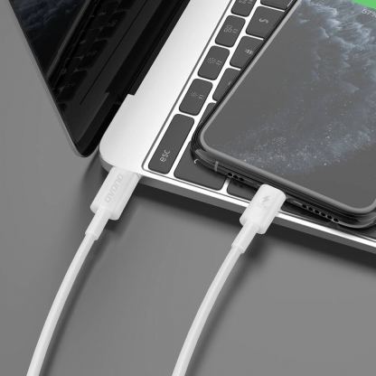 Dudao Fast Charging USB-C to Lightning Cable PD 30W - USB-C към Lightning кабел за Apple устройства с Lightning порт (100 см) (бял)  7