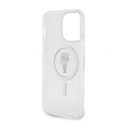 Karl Lagerfeld IML Ikonik Magsafe Case - дизайнерски силиконов кейс за iPhone 15 Pro Max с Magsafe (прозрачен) 7
