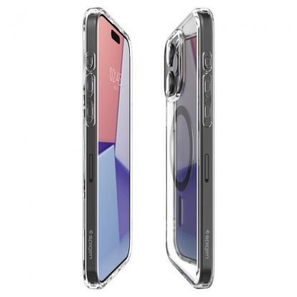 Spigen Ultra Hybrid MagSafe Case - хибриден кейс с висока степен на защита с MagSafe за iPhone 15 Pro (прозрачен-графит)  9
