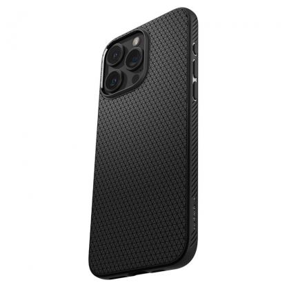 Spigen Liquid Air Case - силиконов (TPU) калъф с висока степен на защита за iPhone 15 Pro (черен) 8