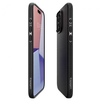 Spigen Liquid Air Case - силиконов (TPU) калъф с висока степен на защита за iPhone 15 Pro (черен) 10