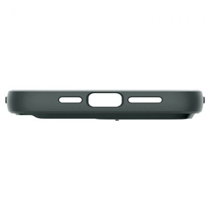 Spigen Optik Armor MagFit MagSafe Case - тънък качествен силиконов (TPU) калъф с капак за камерата с MagSafe за iPhone 15 Pro Max (зелен) 8