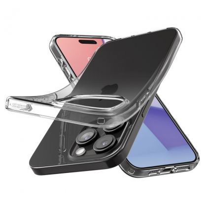 Spigen Liquid Crystal Case - тънък силиконов (TPU) калъф за iPhone 15 Pro (прозрачен)  7