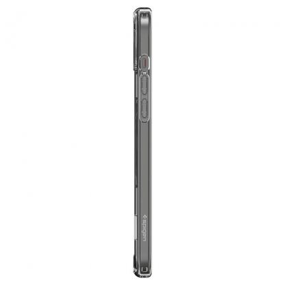Spigen Ultra Hybrid S MagSafe Case - хибриден кейс с висока степен на защита с MagSafe и вградена поставка за iPhone 15 Plus (прозрачен)  12