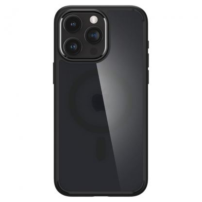 Spigen Ultra Hybrid MagSafe Case - хибриден кейс с висока степен на защита с MagSafe за iPhone 15 Pro Max (черен-прозрачен)  2