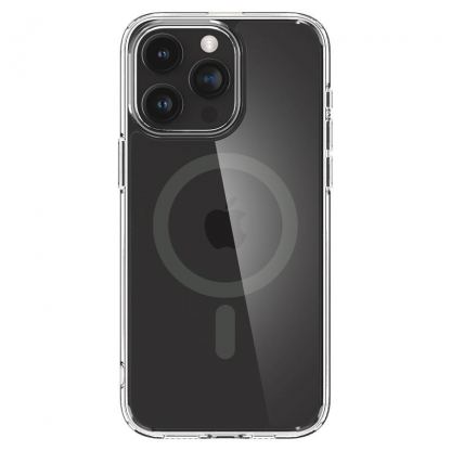 Spigen Ultra Hybrid MagSafe Case - хибриден кейс с висока степен на защита с MagSafe за iPhone 15 Pro Max (прозрачен-графит)  3