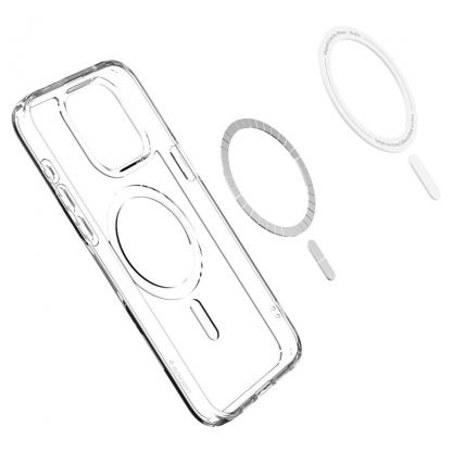Spigen Crystal Hybrid MagSafe Case - хибриден кейс с висока степен на защита за iPhone 15 Pro (прозрачен)	 7