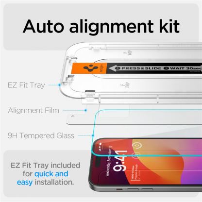 Spigen Glas.tR EZ Fit Tempered Glass - стъклено защитно покритие за дисплея на iPhone 15 (прозрачен) 8