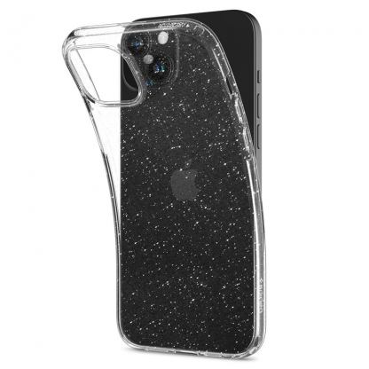 Spigen Liquid Crystal Glitter Case - тънък силиконов (TPU) калъф за iPhone 15 (прозрачен)  6