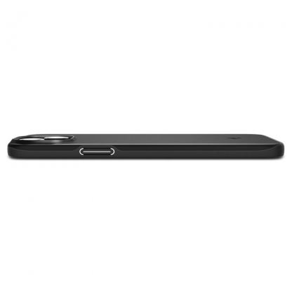 Spigen Thin Fit Case - качествен тънък матиран кейс за iPhone 15 Plus (черен) 11