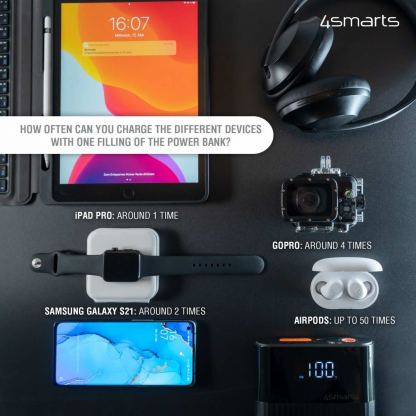 4smarts Power Bank PitStop Plus 3in1 with Jump Starter and Compressor 8800mAh - качествена външна батерия 8800mAh, фенер, JumpStarter и компресор за автомобил (черен) 6