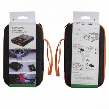4smarts Power Bank PitStop Plus 3in1 with Jump Starter and Compressor 8800mAh - качествена външна батерия 8800mAh, фенер, JumpStarter и компресор за автомобил (черен) 14