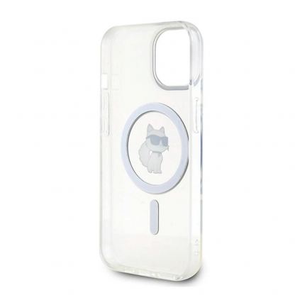 Karl Lagerfeld IML Choupette Magsafe Case - дизайнерски силиконов кейс с Magsafe за iPhone 15 (прозрачен) 7