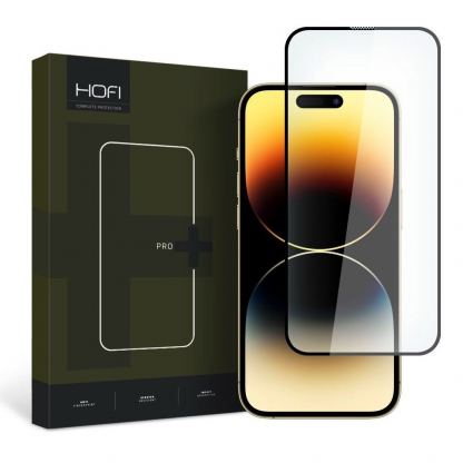 Hofi Glass Pro Plus Tempered Glass 2.5D - калено стъклено защитно покритие за дисплея на iPhone 15 Plus (черен-прозрачен)