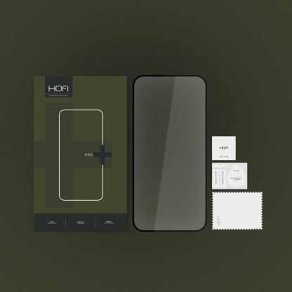 Hofi Glass Pro Plus Tempered Glass 2.5D - калено стъклено защитно покритие за дисплея на iPhone 15 Pro Max (черен-прозрачен) 2