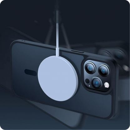 Tech-Protect MagMat MagSafe Case - хибриден удароустойчив кейс с MagSafe за iPhone 15 (черен-прозрачен) 4
