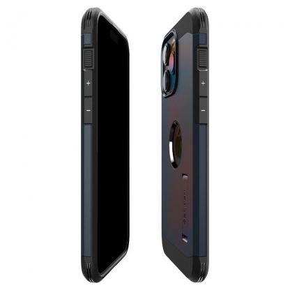 Spigen Tough Armor MagSafe Case - хибриден кейс с най-висока степен на защита с MagSafe за iPhone 15 Pro (тъмносин) 11