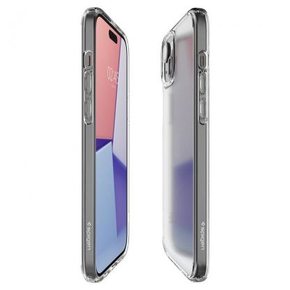 Spigen Ultra Hybrid Case - хибриден кейс с висока степен на защита за iPhone 15 Plus (прозрачен-матиран) 9