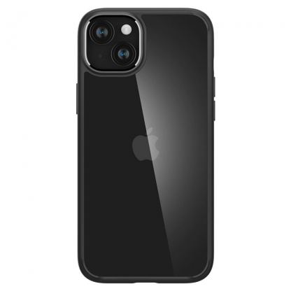 Spigen Crystal Hybrid Case - хибриден кейс с висока степен на защита за iPhone 15 (черен-прозрачен) 2