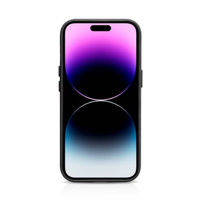 iCarer Leather Oil Wax MagSafe Case - кожен (естествена кожа) кейс с MagSafe за iPhone 15 (черен) 2