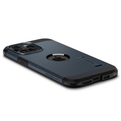 Spigen Tough Armor MagSafe Case - хибриден кейс с най-висока степен на защита с MagSafe за iPhone 15 Pro Max (тъмносин) 10