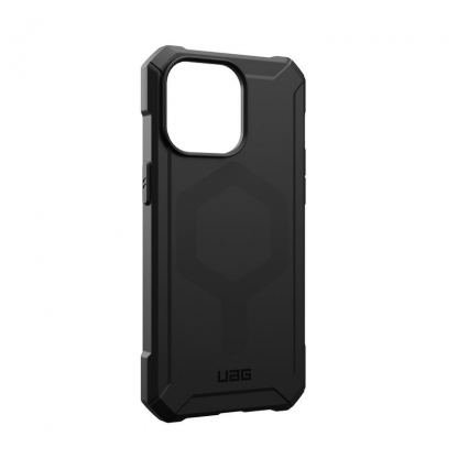 Urban Armor Gear Essential Armor MagSafe Case - удароустойчив силиконов калъф с MagSafe за iPhone 15 Pro Max (черен) 14