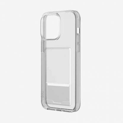 Uniq AirFender ID Flexible Case - удароустойчив силиконов (TPU) калъф с джоб за кредитна карта за iPhone 15 (прозрачен) 5