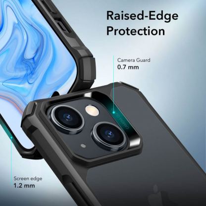 ESR Air Armor Case - хибриден удароустойчив кейс за iPhone 15 (черен-мат) 4