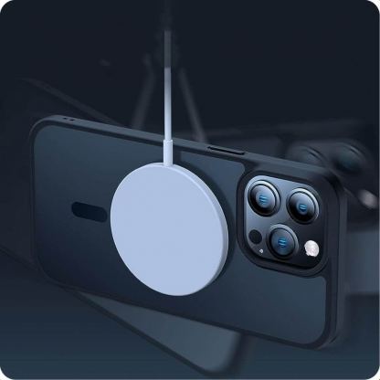 Tech-Protect MagMat MagSafe Case - хибриден удароустойчив кейс с MagSafe за iPhone 15 Pro Max (черен-мат) 4
