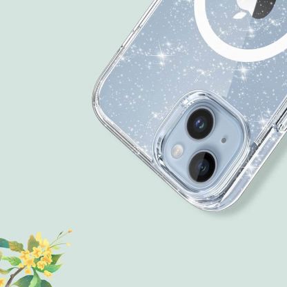 Tech-Protect Flexair Glitter Hybrid MagSafe Case - хибриден удароустойчив кейс с MagSafe за iPhone 15 Pro (прозрачен) 3