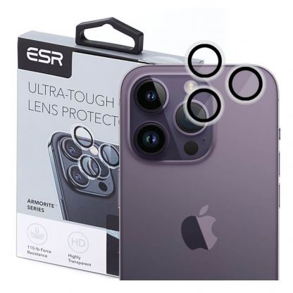 ESR Camera Lens Protector - предпазни стъклени лещи за камерата на iPhone 15 Pro, iPhone 15 Pro Max (прозрачен)