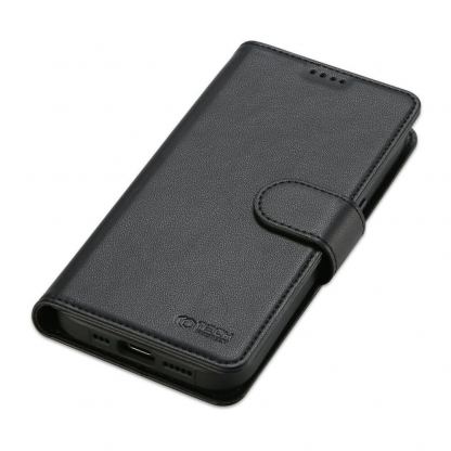 Tech-Protect Wallet Leather MagSafe Flip Case - кожен калъф, тип портфейл с отделящ се кейс с MagSafe за iPhone 15 Pro Max (черен) 2