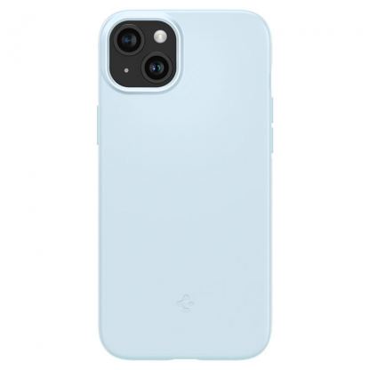 Spigen Thin Fit Case - качествен тънък матиран кейс за iPhone 15 (светлосин) 2