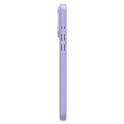 Spigen Thin Fit Case - качествен тънък матиран кейс за iPhone 15 Pro (лилав) 5